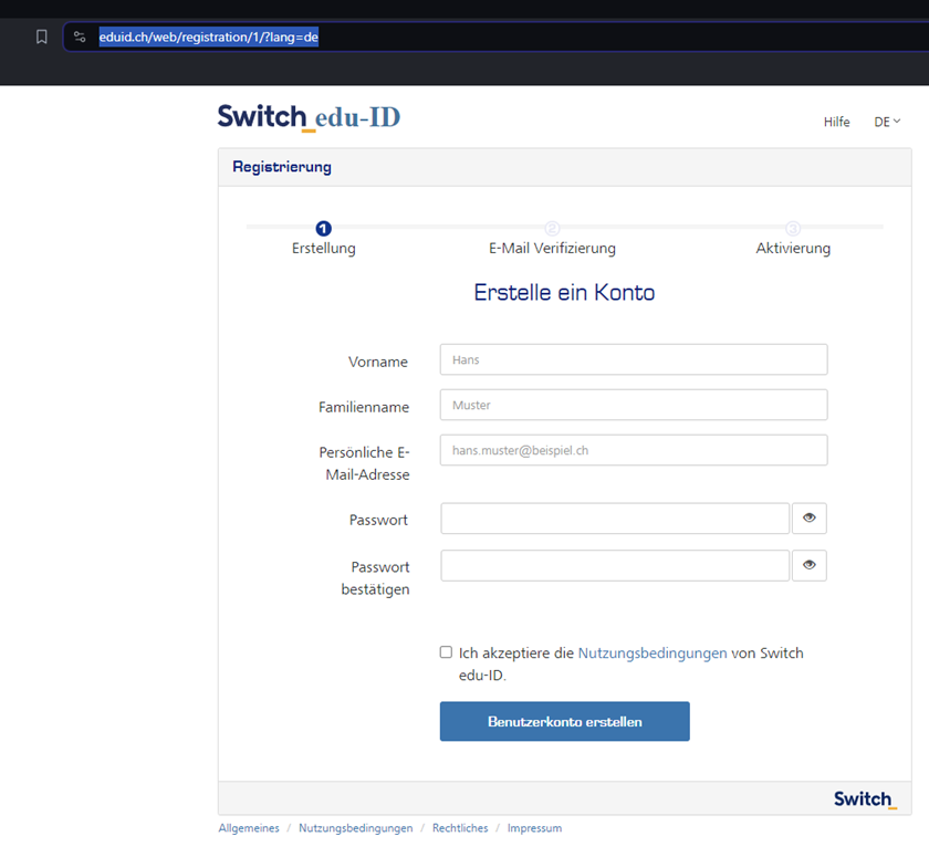 Switch edu-ID einrichten - nextra.phsg - PHSG