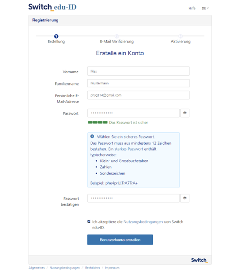 Switch edu-ID einrichten - nextra.phsg - PHSG